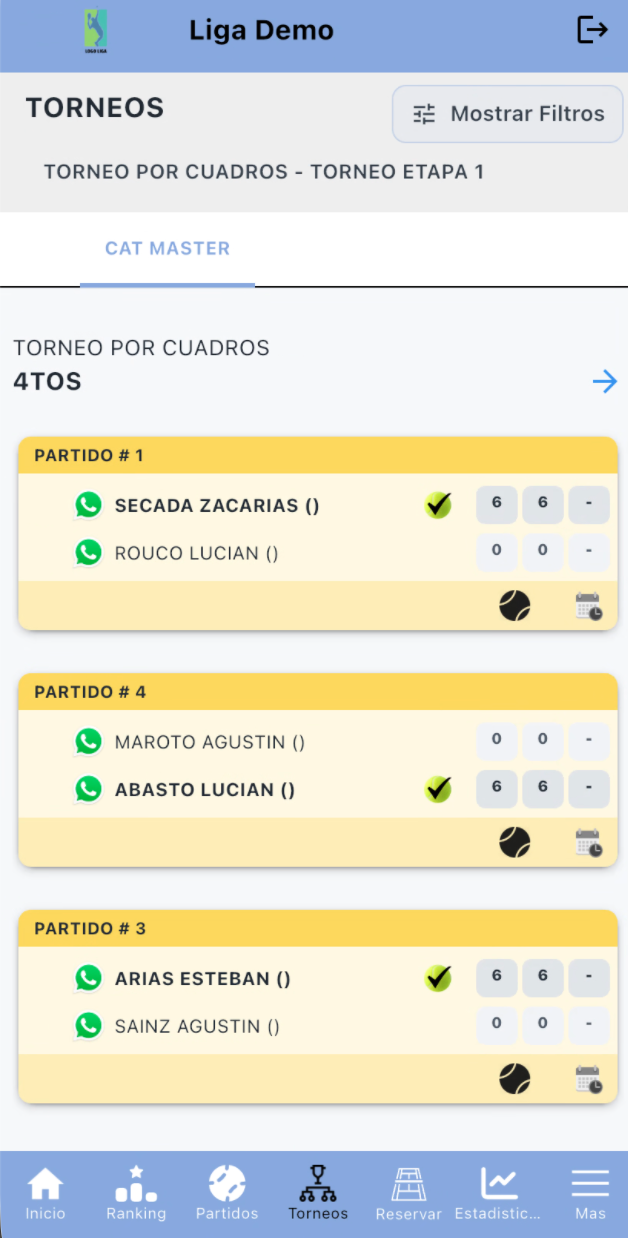 Torneos en Proleague Tennis & Padel
